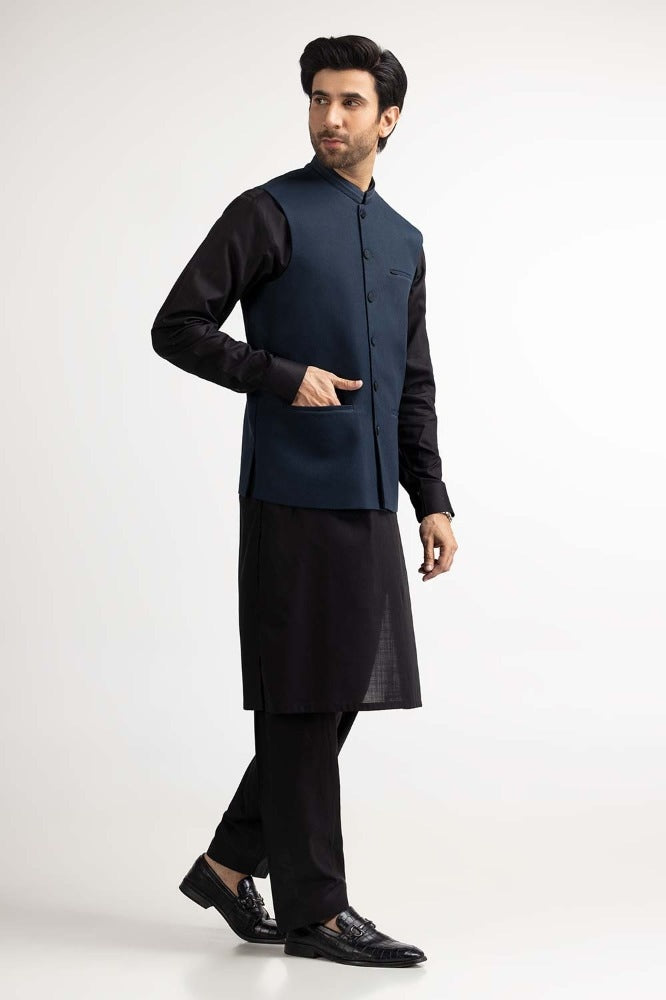 Navy Styling Waist Coat WC-PD23-012