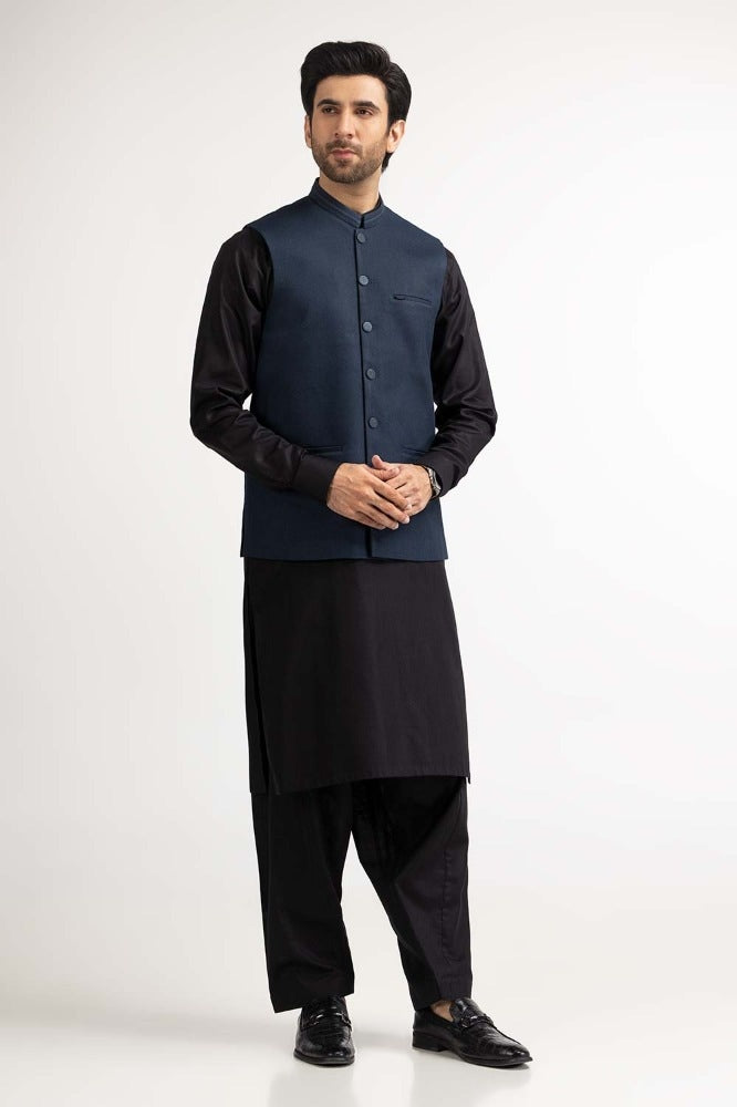 Navy Styling Waist Coat WC-PD23-012