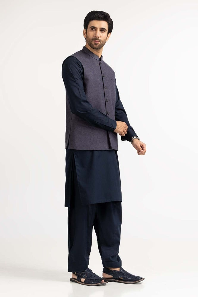 Navy Styling Waist Coat WC-PD23-020
