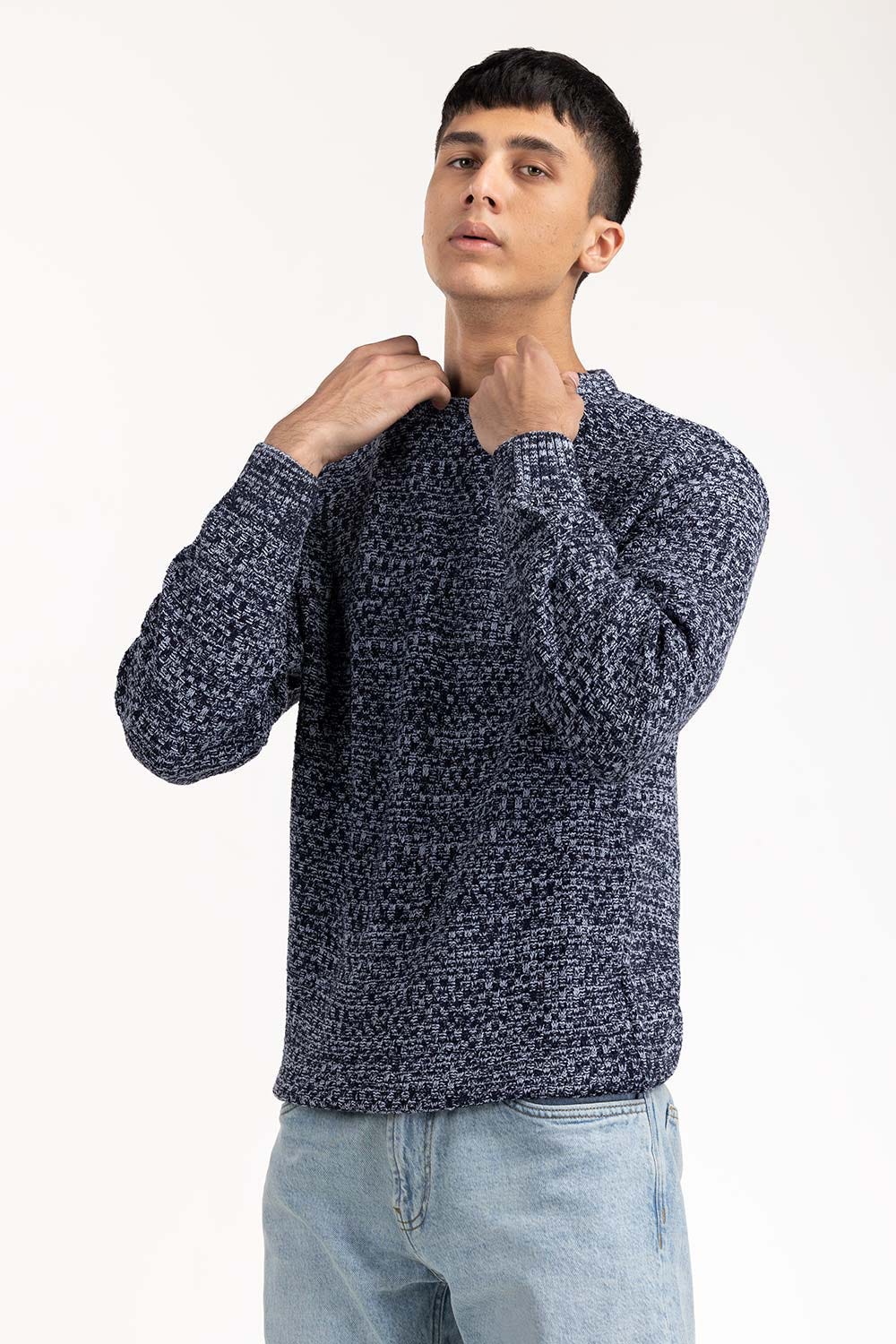 Navy Sweater 224-111-025 B