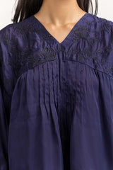 Navy Woven Blouse 231-217-054