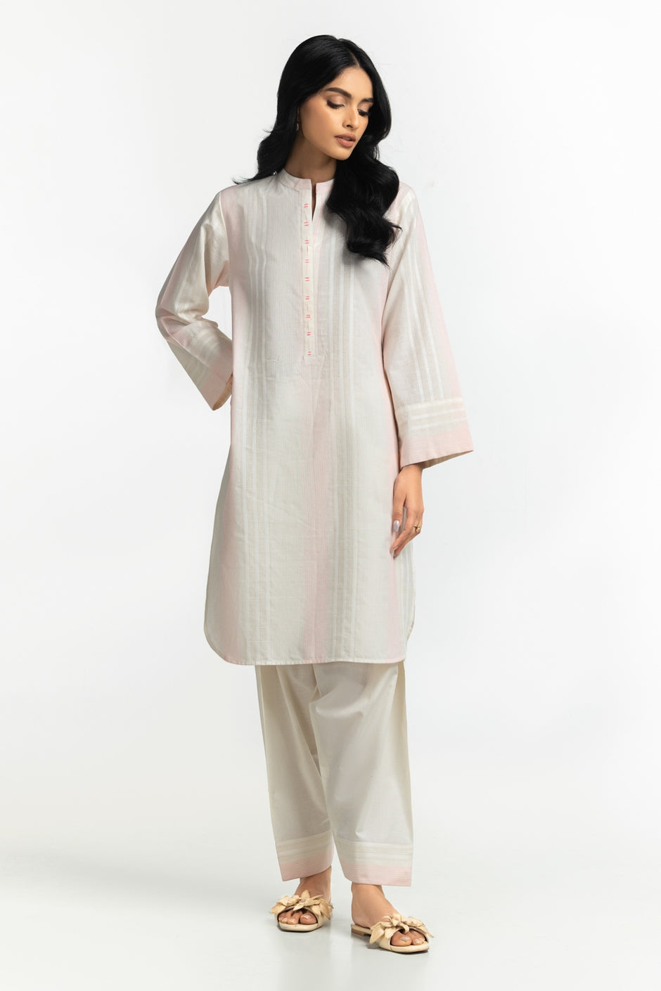 Neon Jacquard Embroidered Shirt And Shalwar