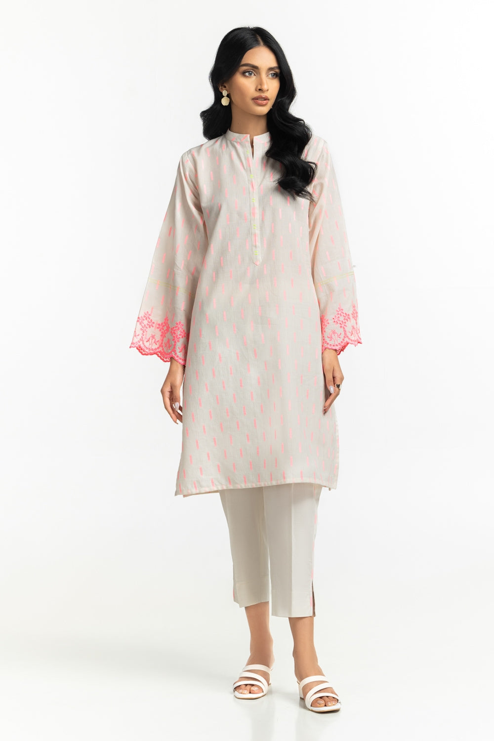 Neon Jacquard Embroidered Shirt And Trouser IPST-44403