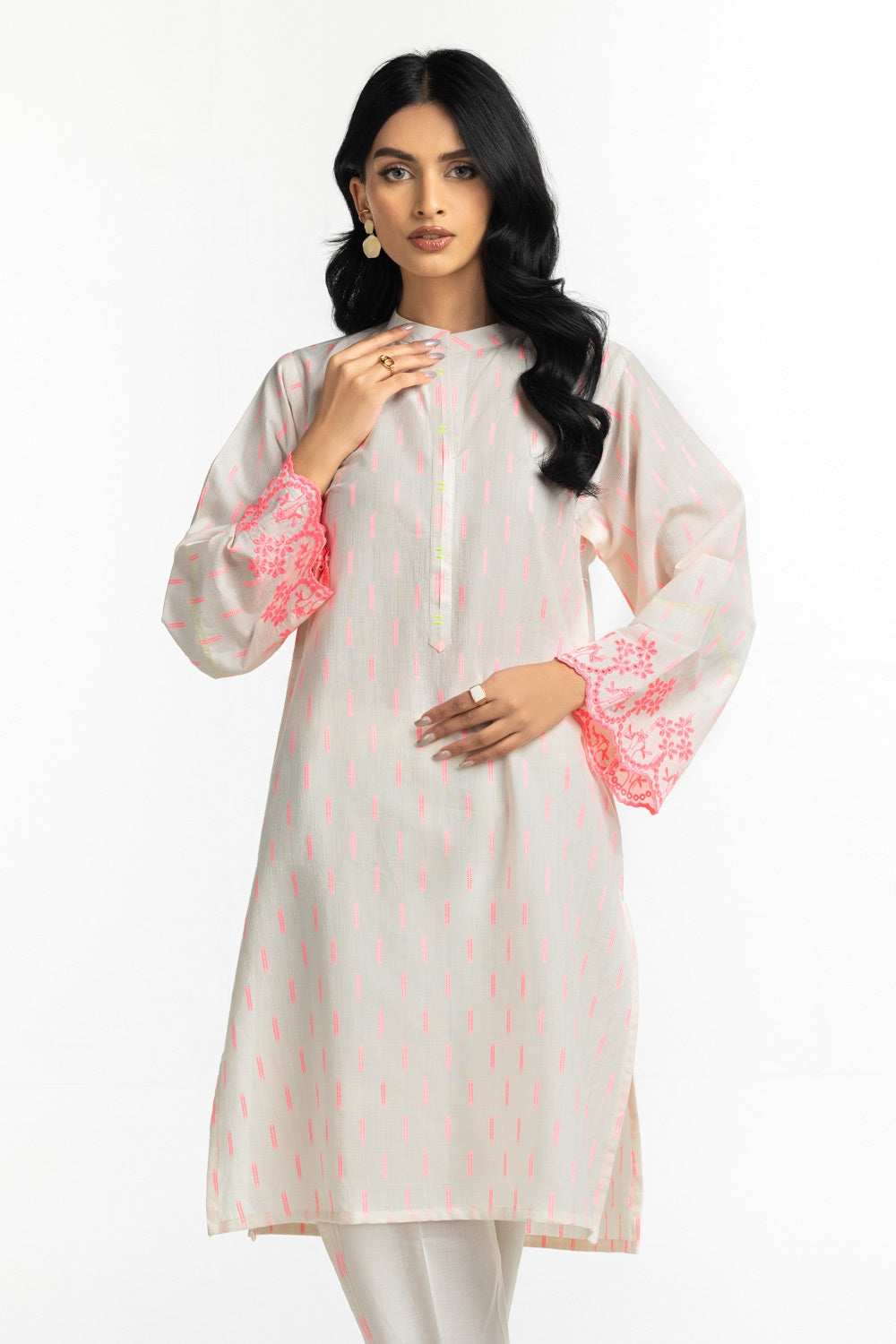 Neon Jacquard Embroidered Shirt And Trouser IPST-44403