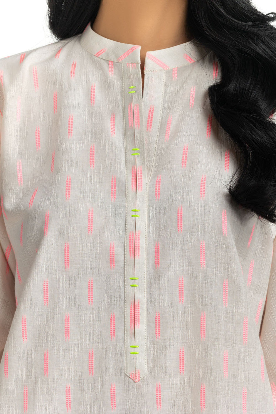Neon Jacquard Embroidered Shirt And Trouser