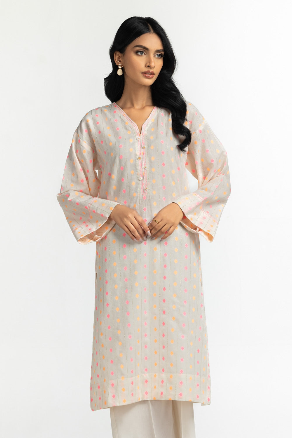 Neon Jacquard Embroidered Shirt And Trouser IPST-44404