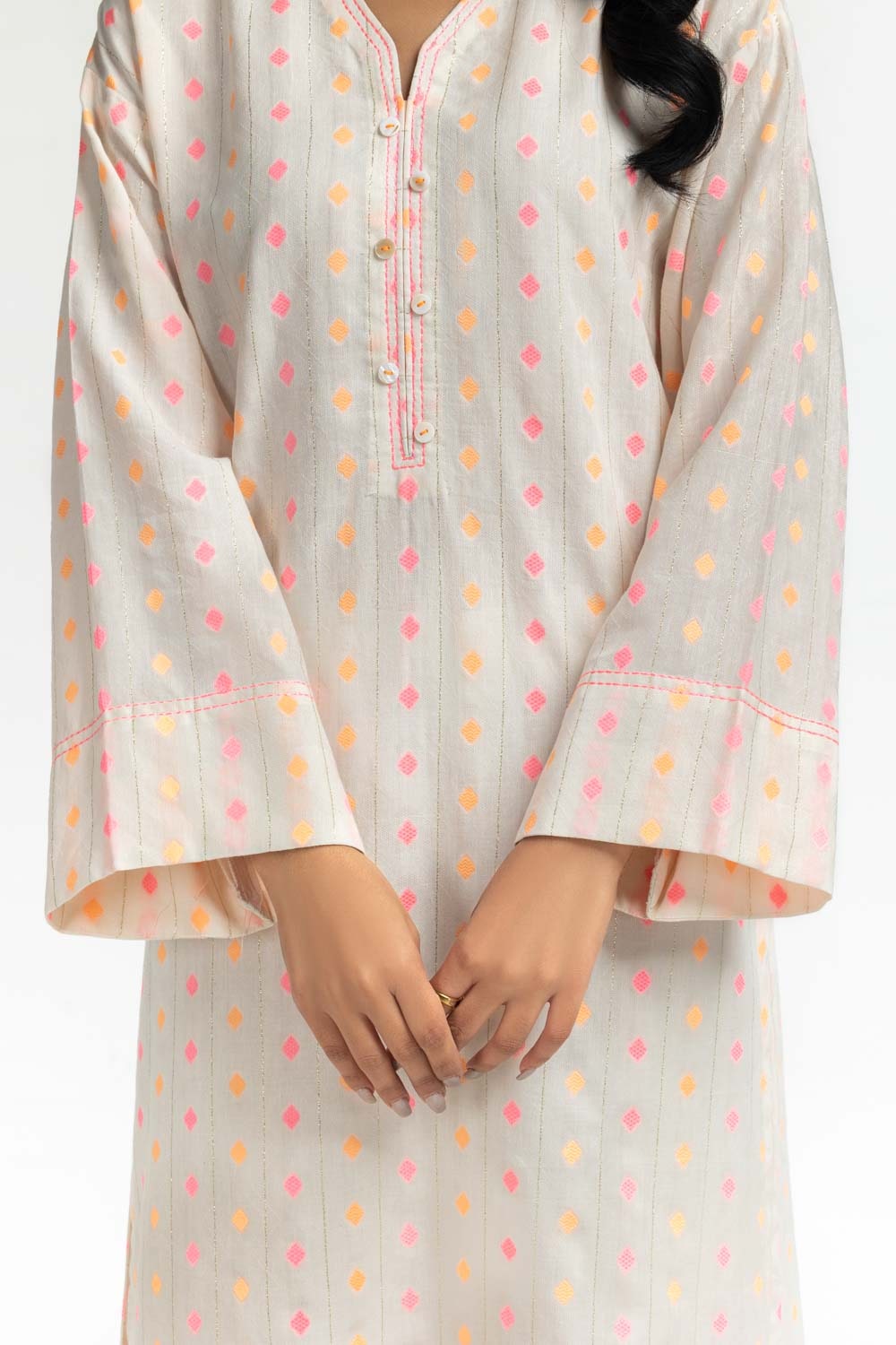 Neon Jacquard Embroidered Shirt And Trouser IPST-44404