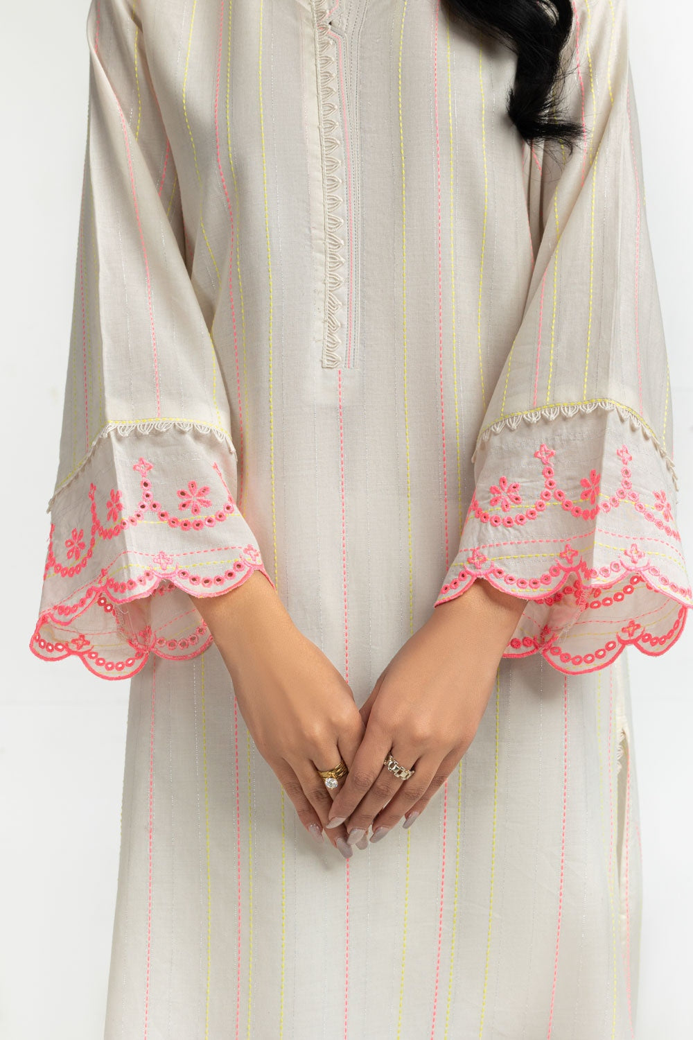 Neon Jacquard Embroidered Shirt And Trouser IPST-44405