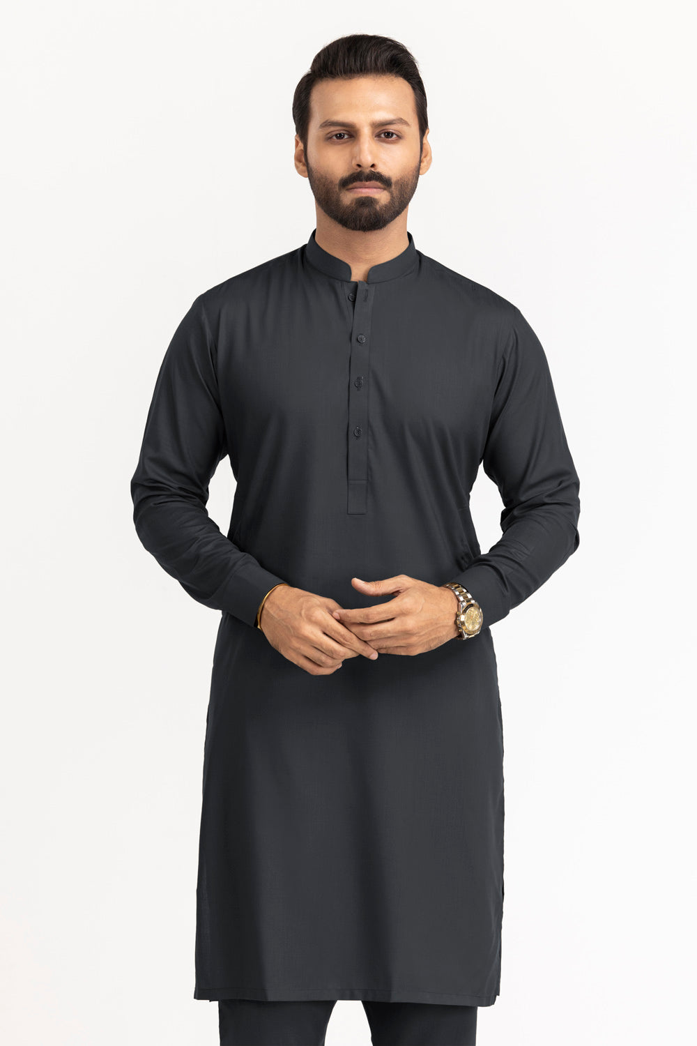 Noir Weave Unstitched Fabric Blended