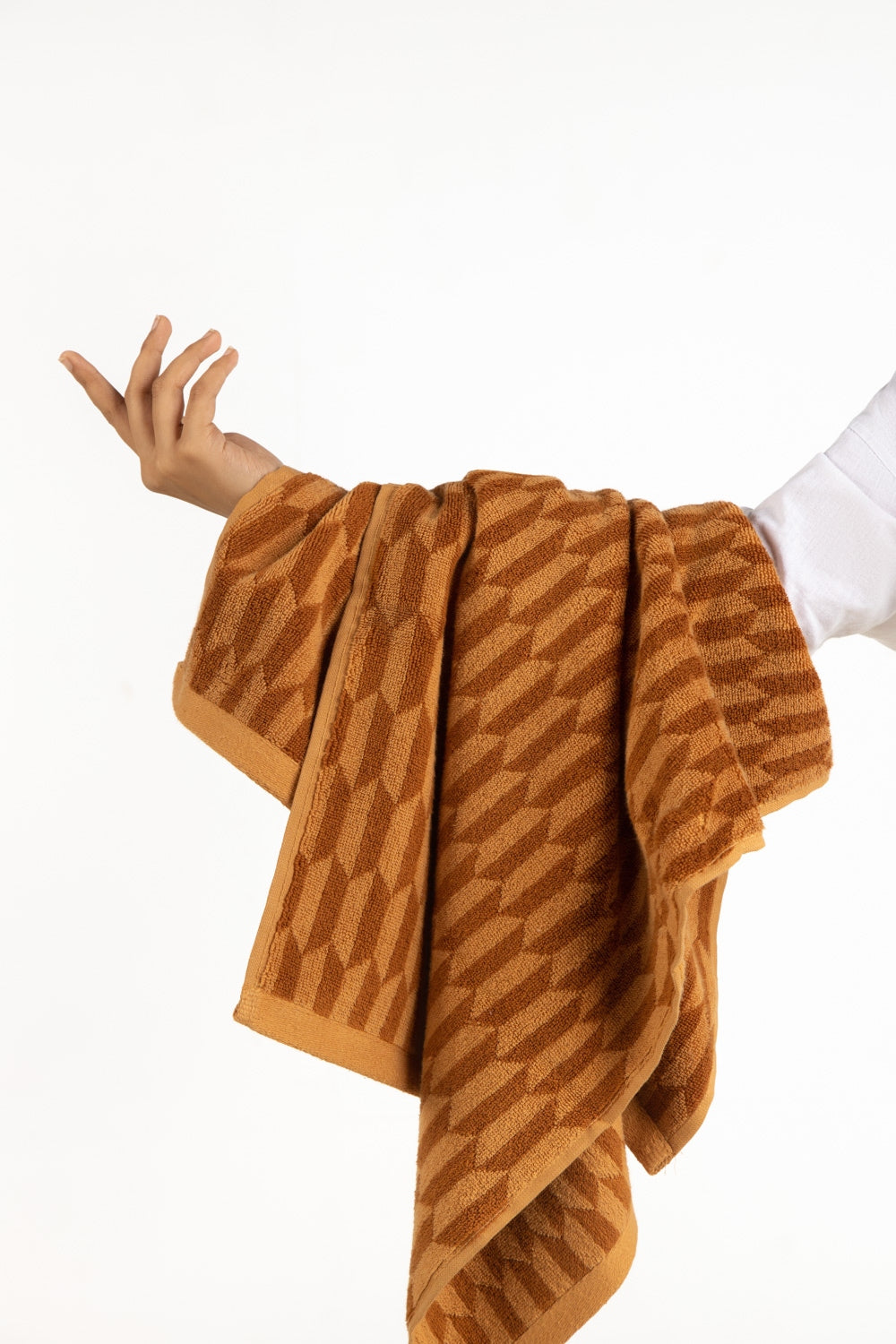 Oak Buff Jacquard Yarn Dyed Towel