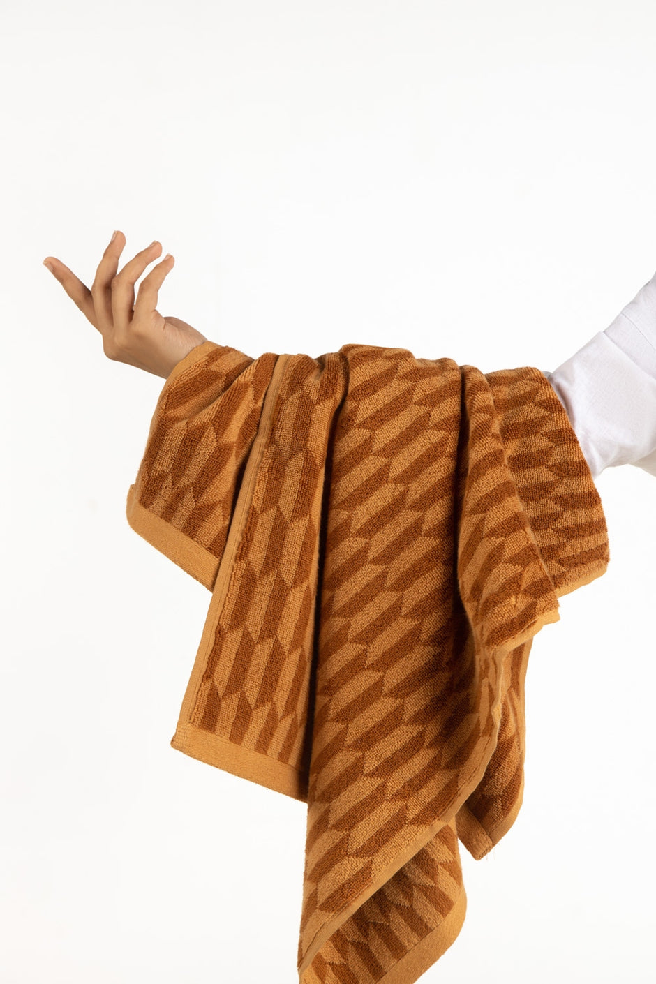 Oak Buff Jacquard Yarn Dyed Towel