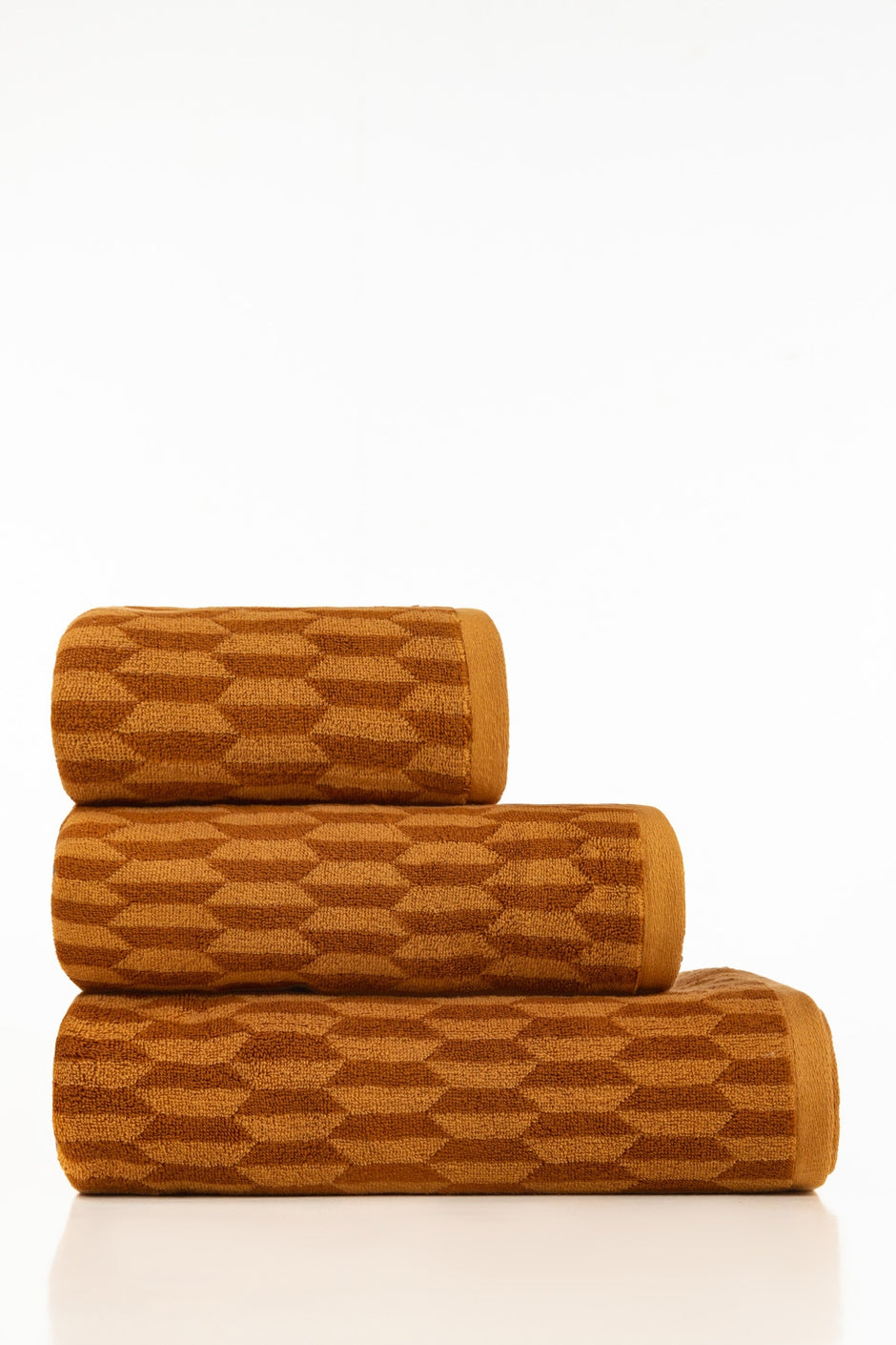 Oak Buff Jacquard Yarn Dyed Towel