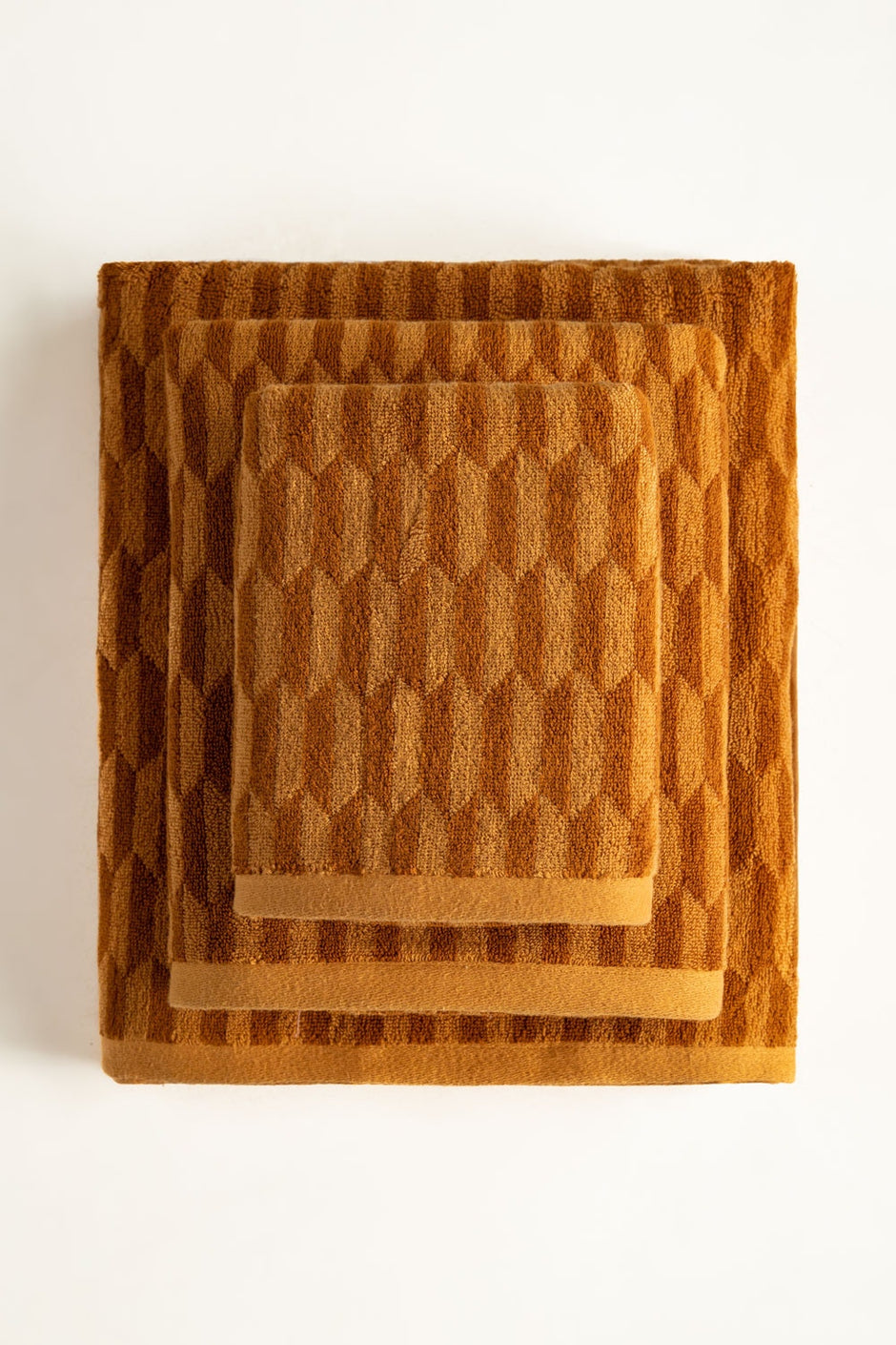 Oak Buff Jacquard Yarn Dyed Towel