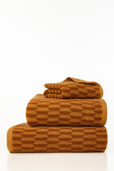 Oak Buff Jacquard Yarn Dyed Towel