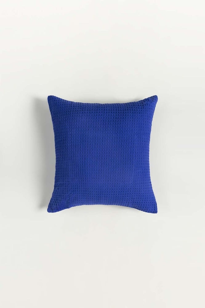 Ocean Waffle Square Cushion Cover