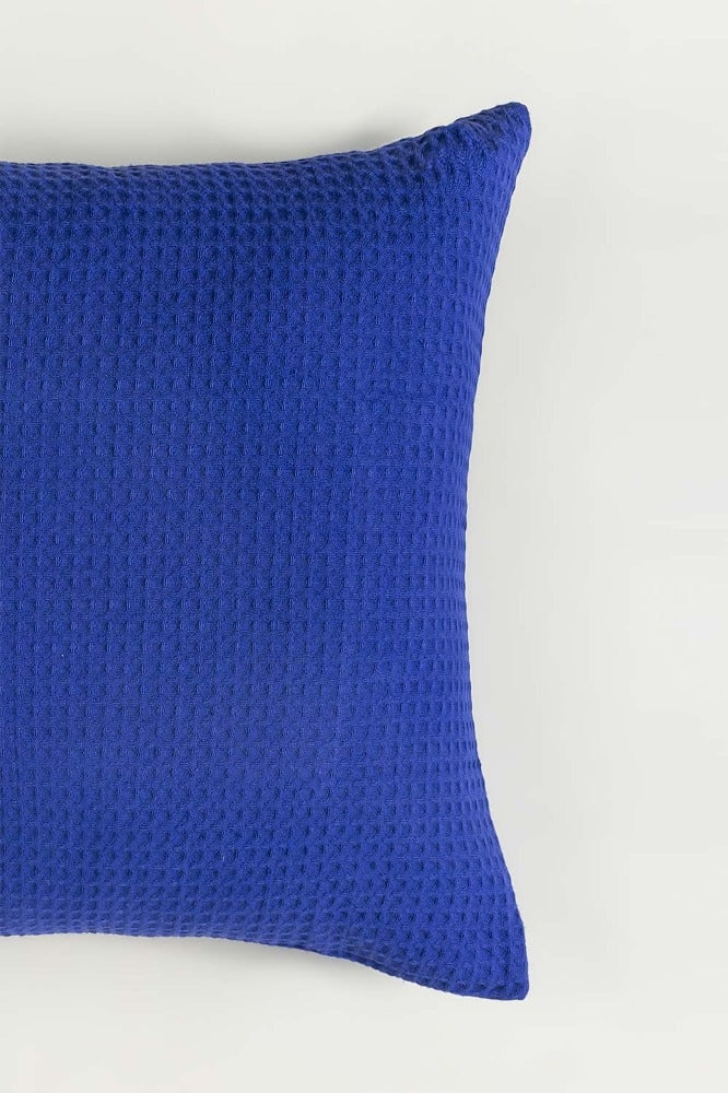 Ocean Waffle Square Cushion Cover