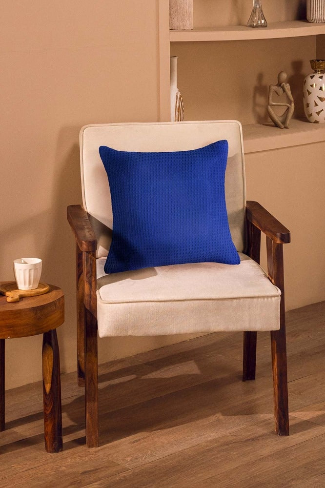 Ocean Waffle Square Cushion Cover
