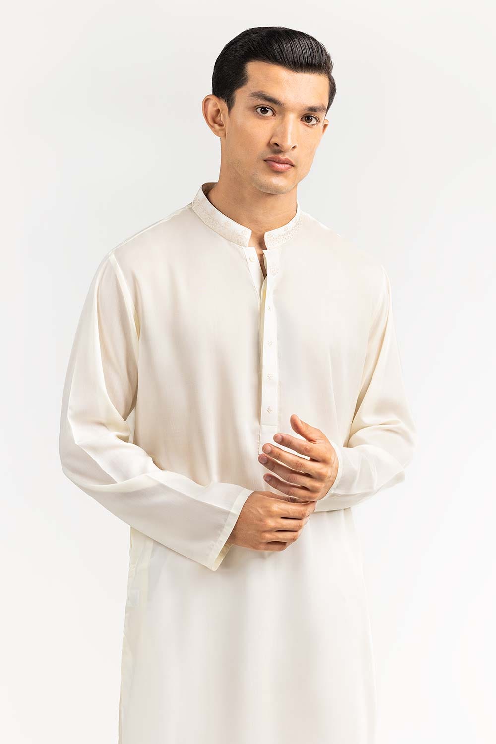 Off White Basic Kurta