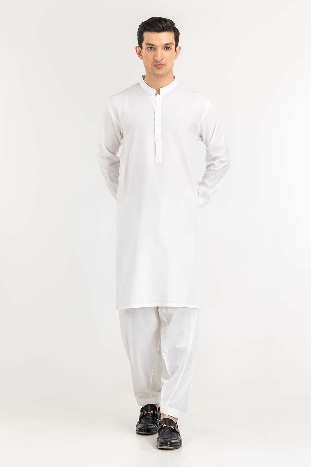 Off White Basic Shalwar Kameez Suit