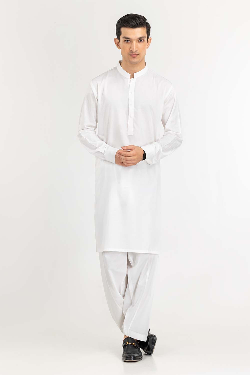Off White Basic Shalwar Kameez Suit