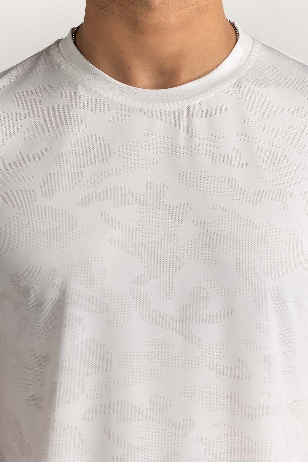 Off White Textured Tee AW-TS24-002