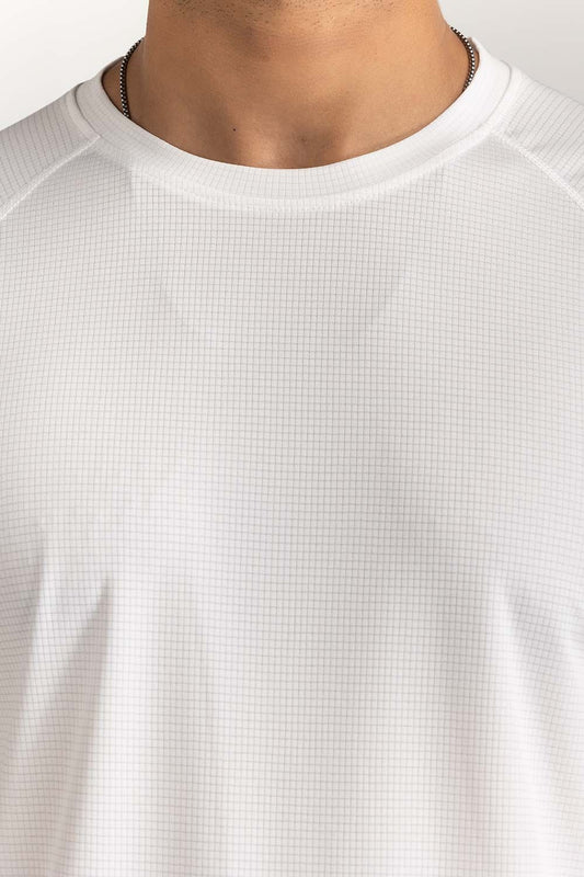 Off White Textured Tee AW-TS24-015