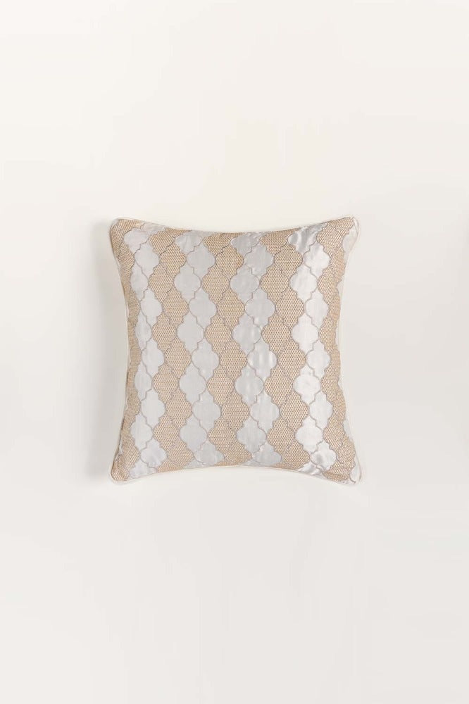 Ogee Silk Embroidered Cushion Cover