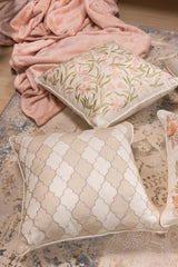 Ogee Silk Embroidered Cushion Cover