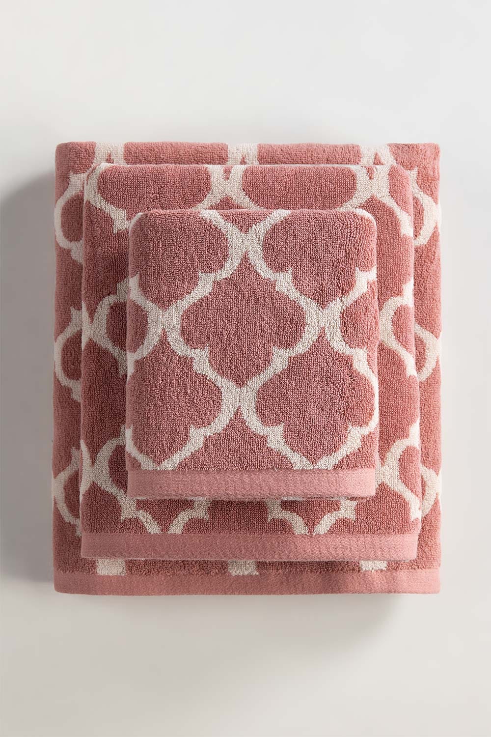 Old Rose Jacquard Yarn Dyed Towel