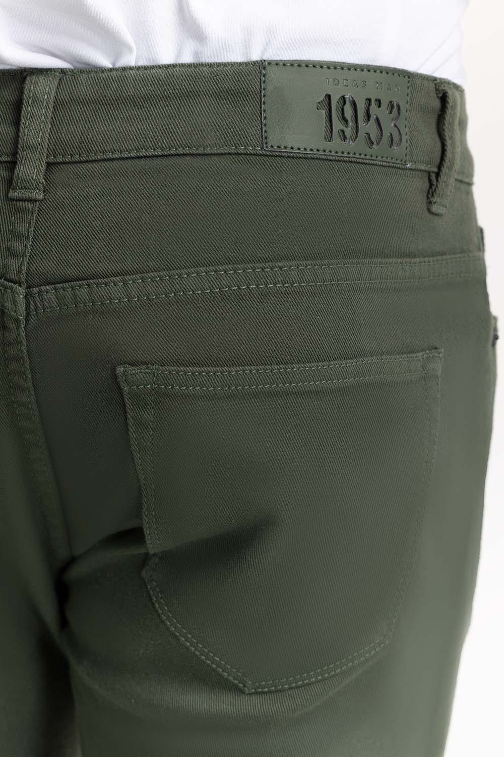 Olive Basic Non Denim Jeans