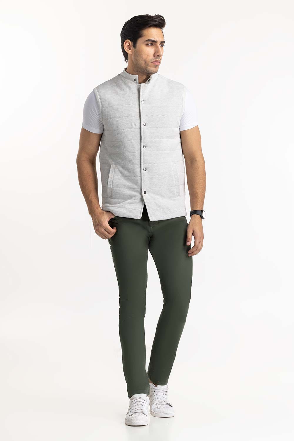Olive Basic Non Denim Jeans