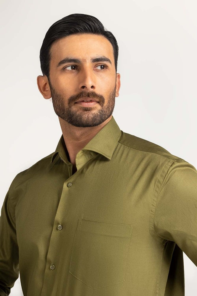 Olive Formal Shirt MN-FS-PD23-025