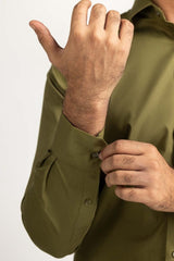 Olive Formal Shirt MN-FS-PD23-025