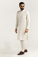 Off White Unstitched Fabric With Gift Box X-Series - Exceptional Collection Artisan