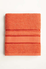 Orange Dyed Bath Towel