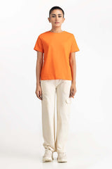 Orange Knit T-Shirt 231-213-004 A
