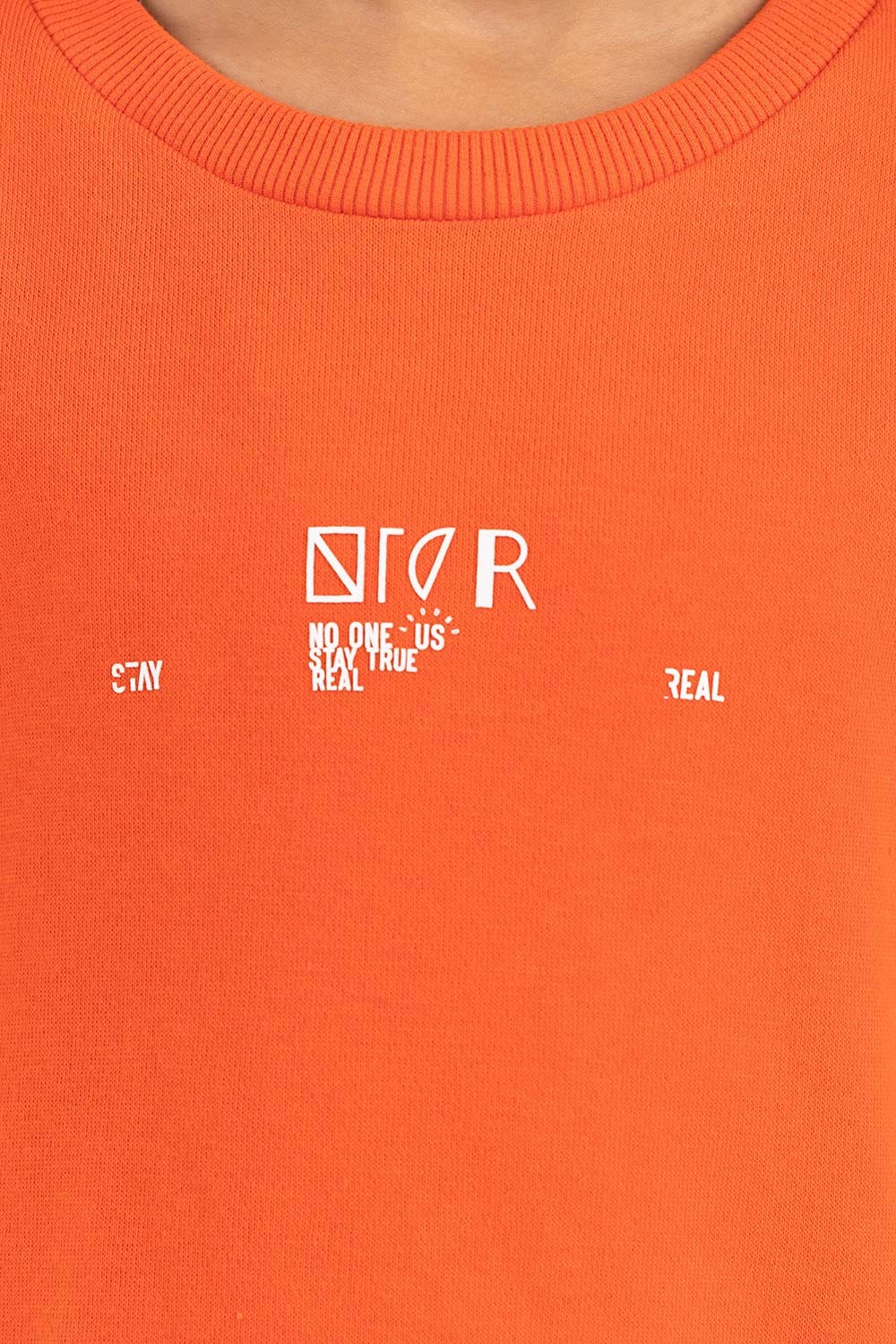 Junior Boy Orange Sweatshirt 224-312-074