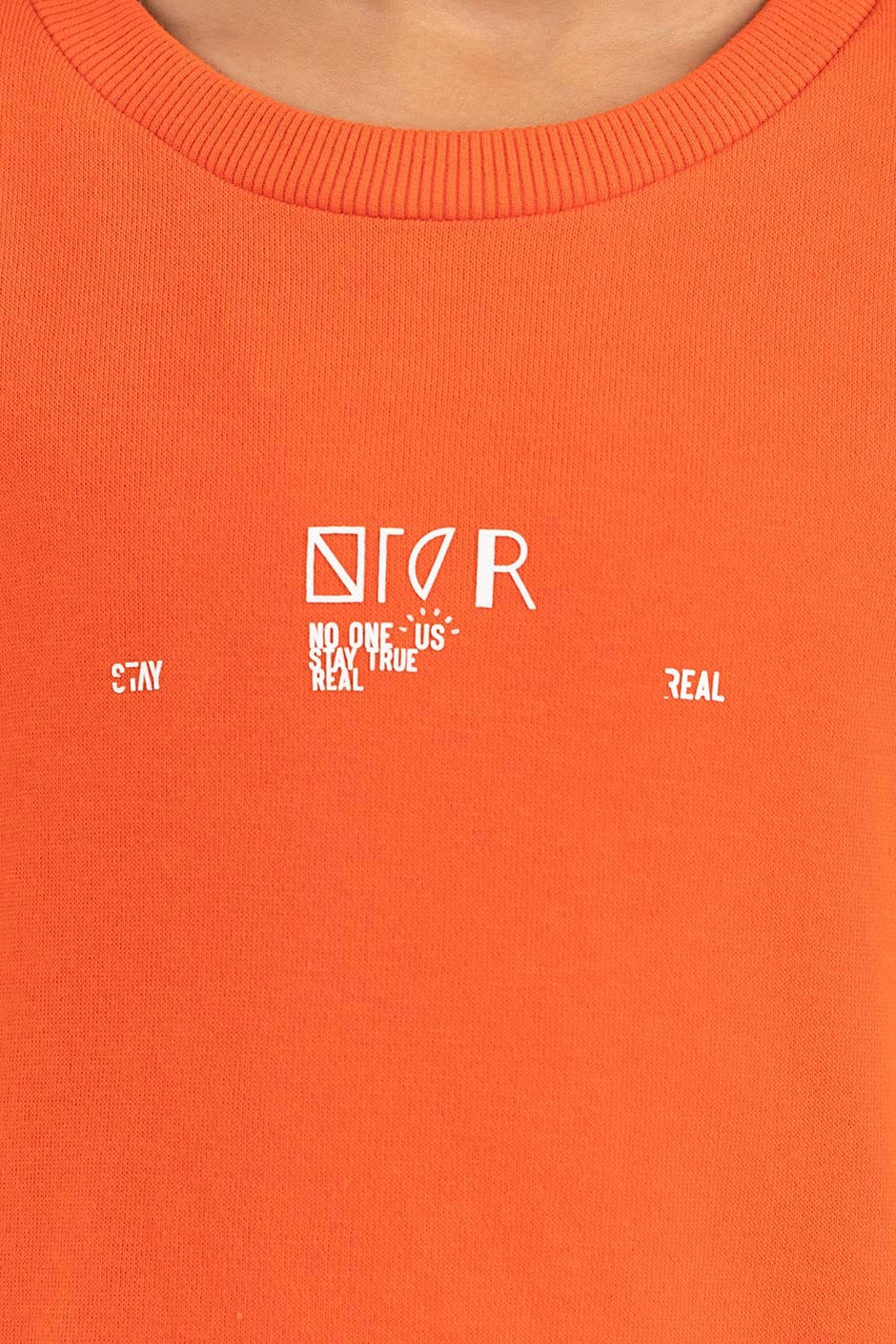 Junior Boy Orange Sweatshirt 224-312-074