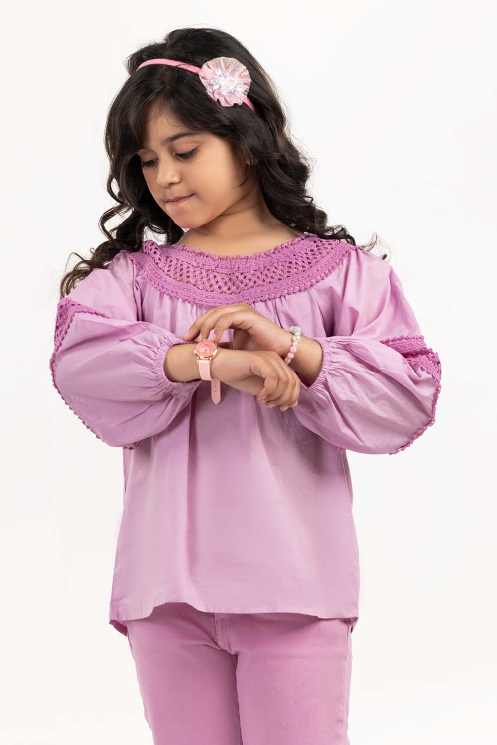 Toddler Girl Orchid Basic Woven Top TGWT-2210010 A