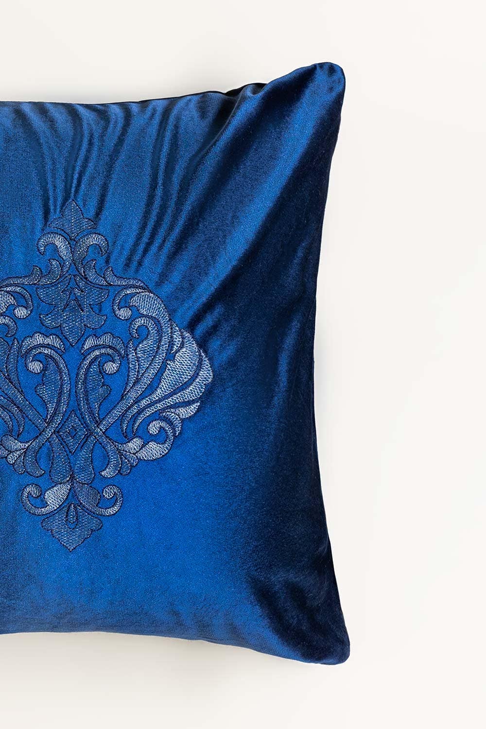 Ornate Velvet Embroidered Cushion Cover