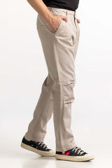 Oyster Grey Basic Trouser MN-TRC-WS23-002