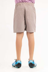 Toddler Boy Oyester Grey Basic Non Denim Shorts Wide Leg TBNB-2210002 A