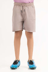 Toddler Boy Oyester Grey Basic Non Denim Shorts Wide Leg TBNB-2210002 A