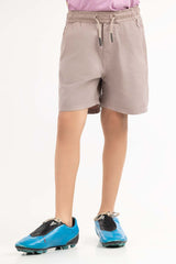 Toddler Boy Oyester Grey Basic Non Denim Shorts Wide Leg TBNB-2210002 A