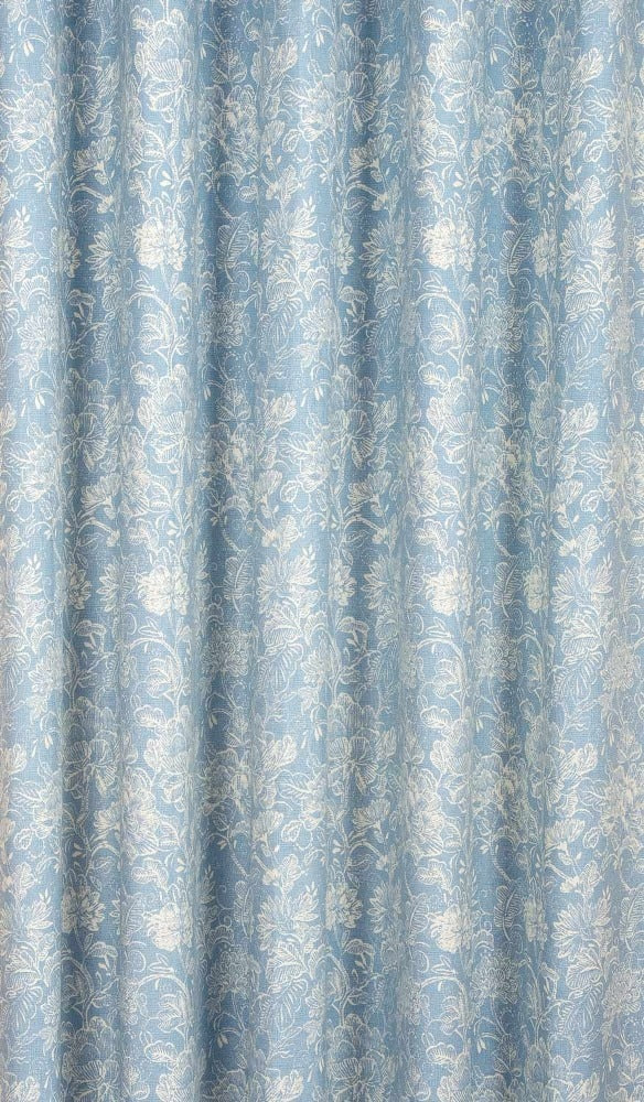 Pale Blue Printed Curtains