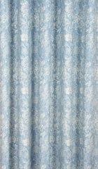 Pale Blue Printed Curtains