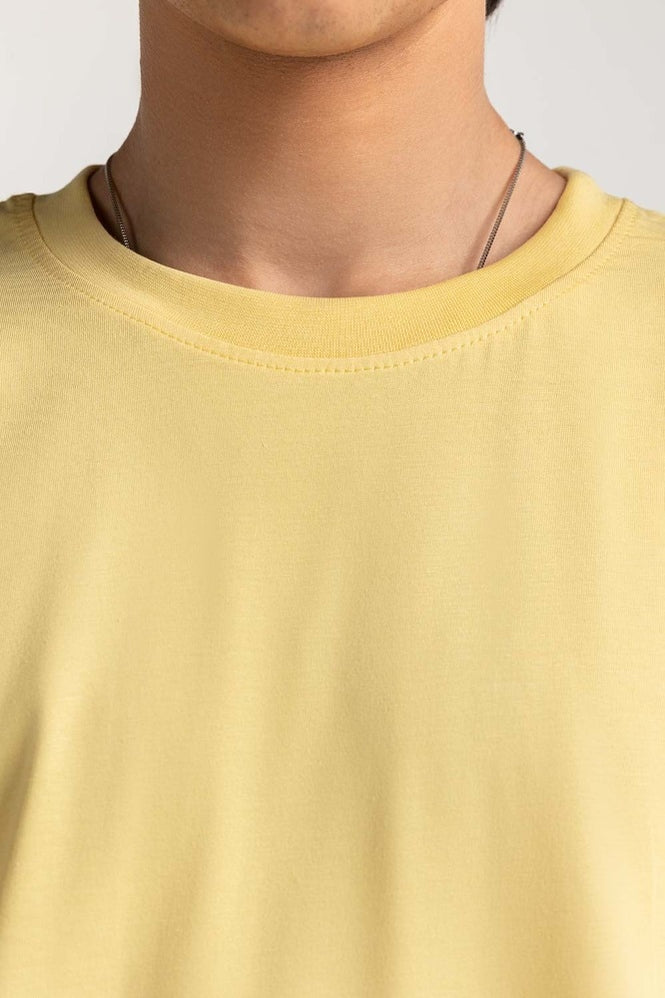 Pale Yellow Basic Tee TS-CNSJ24-073