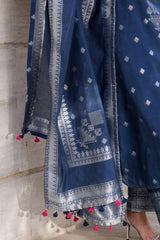 3 Piece Unstitched Paper Cotton Jacquard Suit with Paper Cotton Jacqaurd Dupatta FE-52017