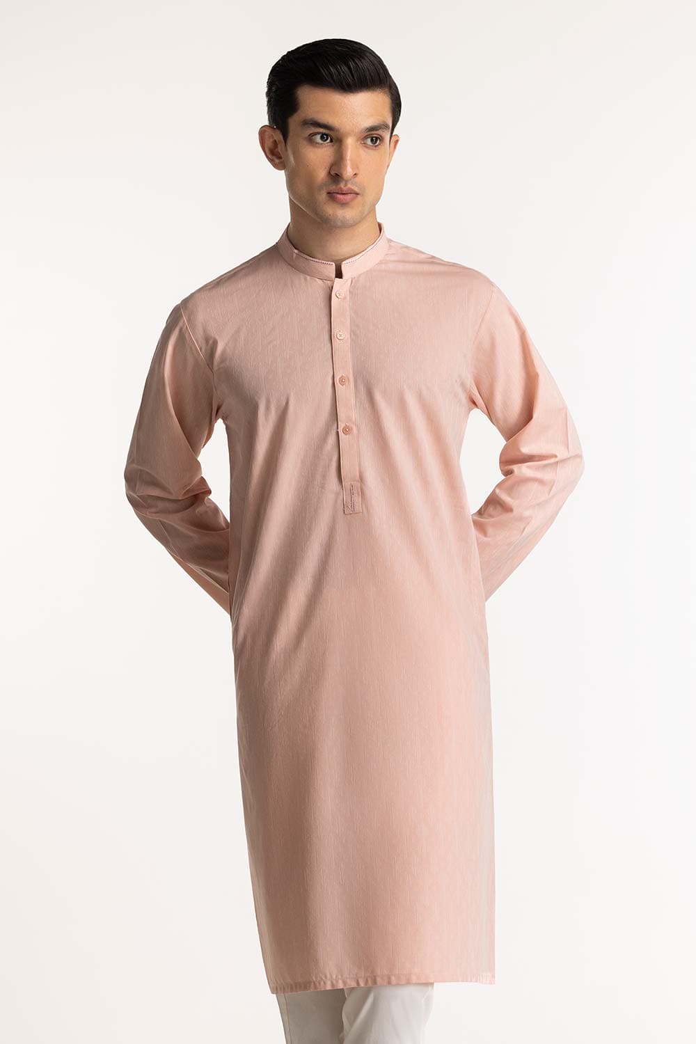Pastel Peach Embroidered Kurta KR-EMB24-027