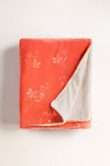 AW24-Peach Double Ply Fleece Throw